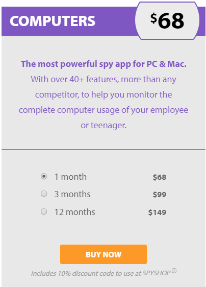 FlexiSPY for PC Pricing