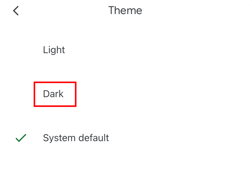 Google Sheets Dark Mode