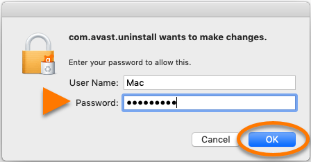 Grant Access to Uninstall Avast on Mac