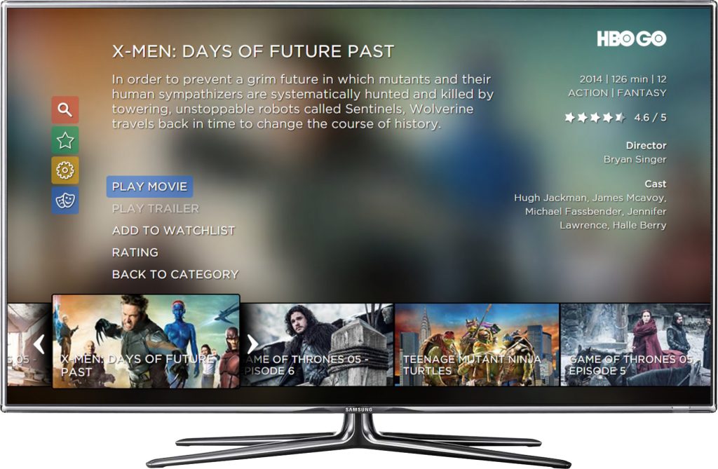 HBO GO on Samsung TV