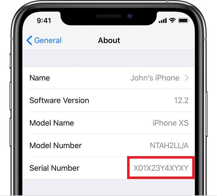 View your iPhone serial number