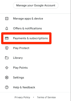 Payments & subscriptions on Play Store