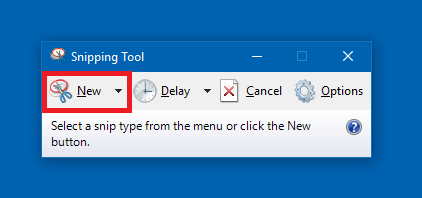 Take Screenshot using Snipping Tool