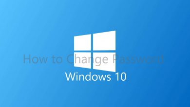 How to change password in windows 10