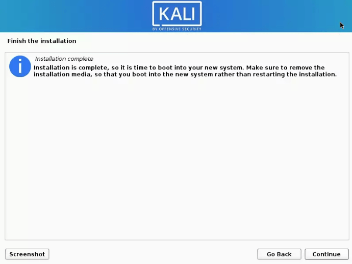 Kali Linux is Installed