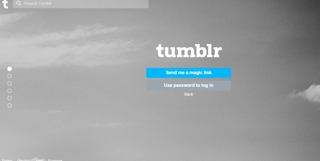 Login to Tumblr account