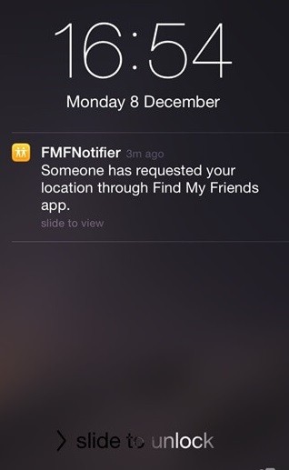 Notification from FMNotifier