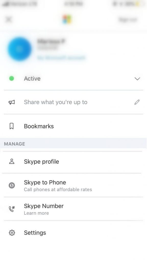 Press Skype Profile