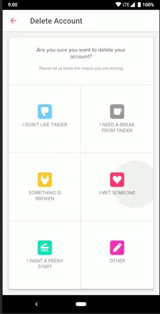 Reset Tinder Account