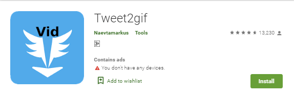 Install Tweet2gif app