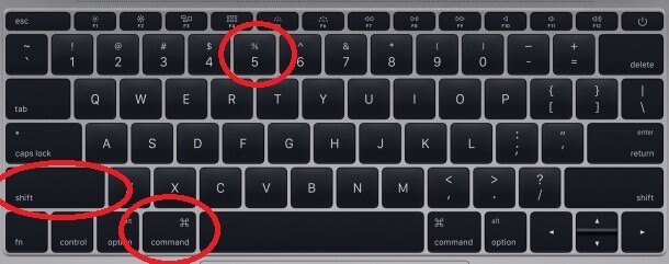 Shift + Command + 5