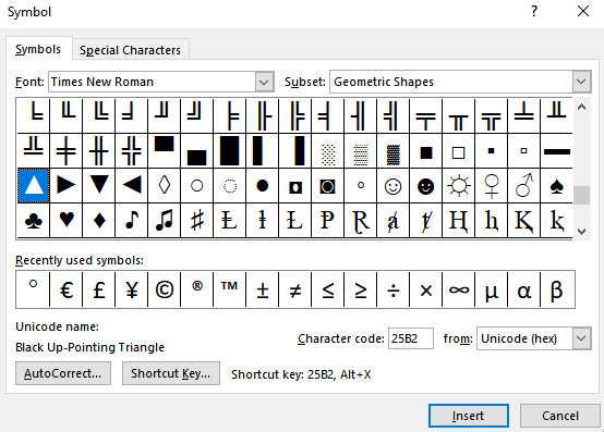 Select Arrow Symbol-Arrow Keyboard Symbol