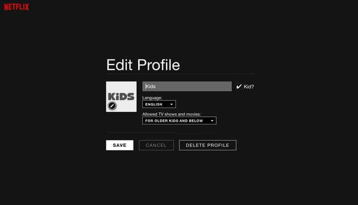 Select Delete Profile button-How to Delete Netflix Account