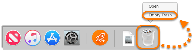 Select Empty Trash-How To Uninstall Avast on Mac