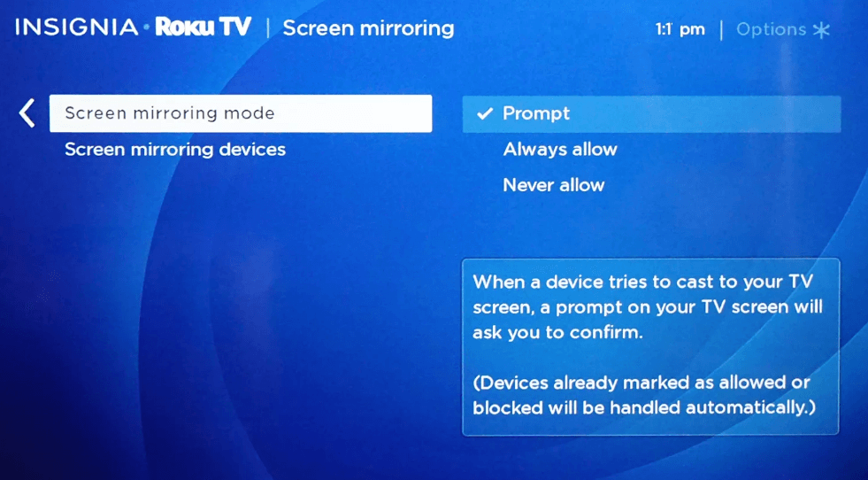 Select Screen Mirroring Mode: How to Jailbreak Roku 