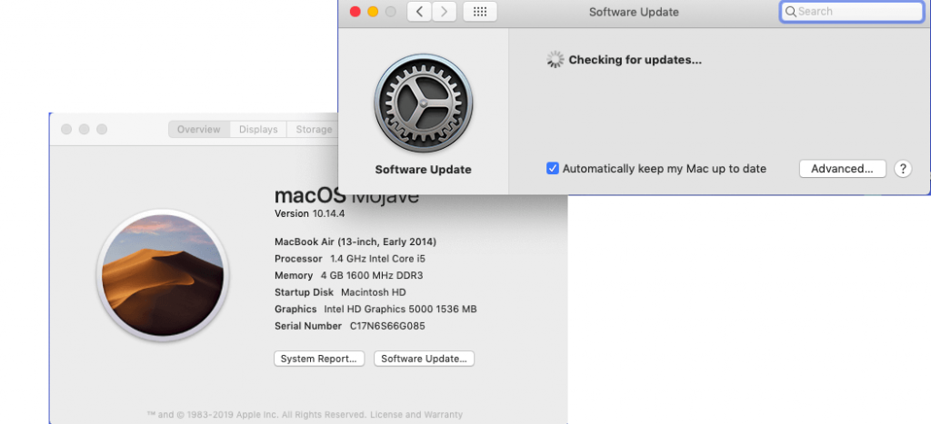 how to check for software updates on mac
