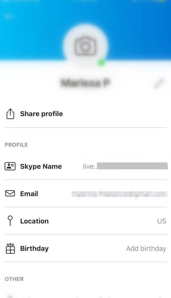 Skype ID on Phone