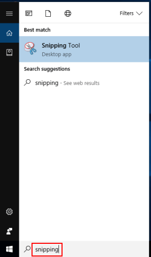 Select Snipping Tool
