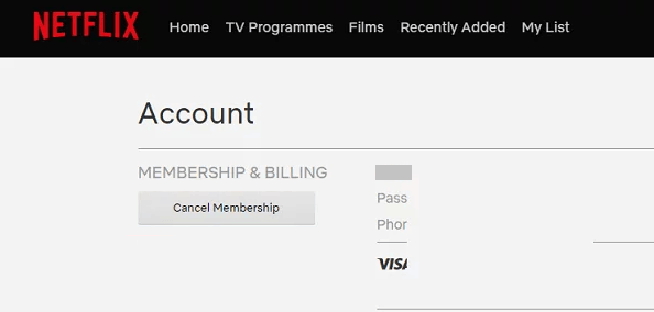 Tap on Cancel Membership-How to Delete Netflix Account 