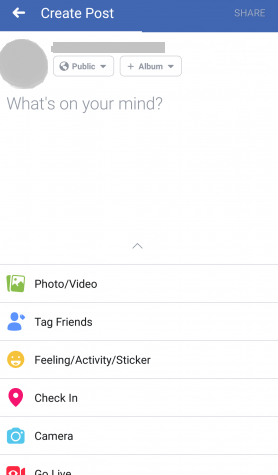 Tap on Share - How to Make a Facebook Post Shareable