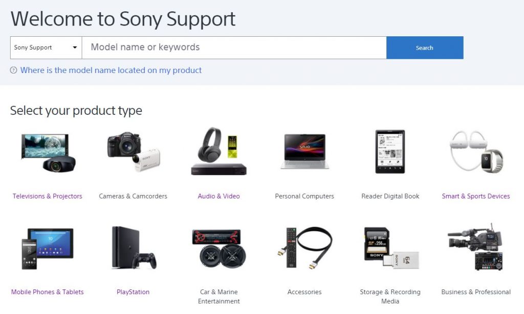 Sony Support