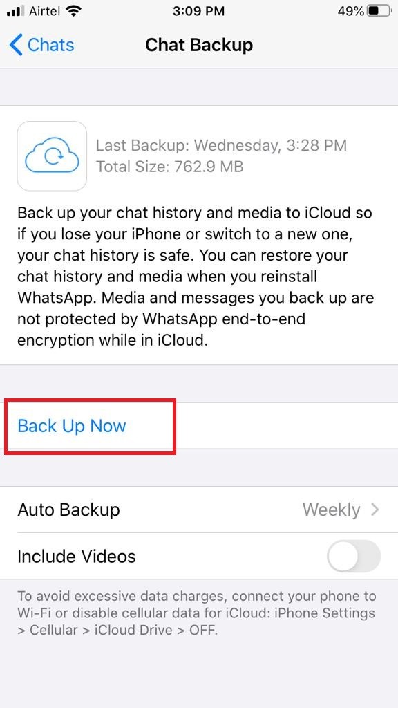 Backup WhatsApp