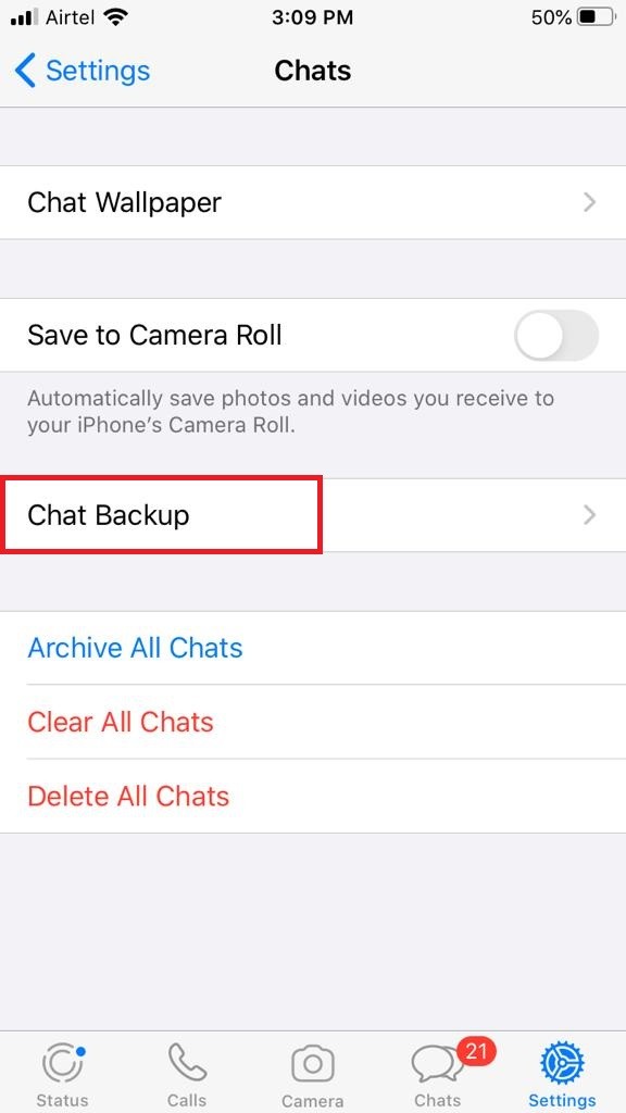 Backup WhatsApp