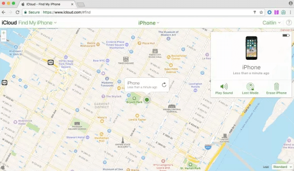 Find my iPhone using Web