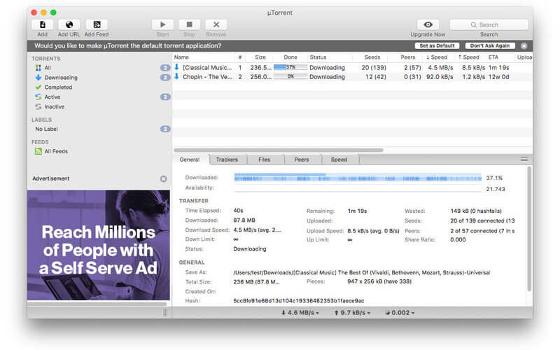 uTorrent - Best Torrent Clients for Mac