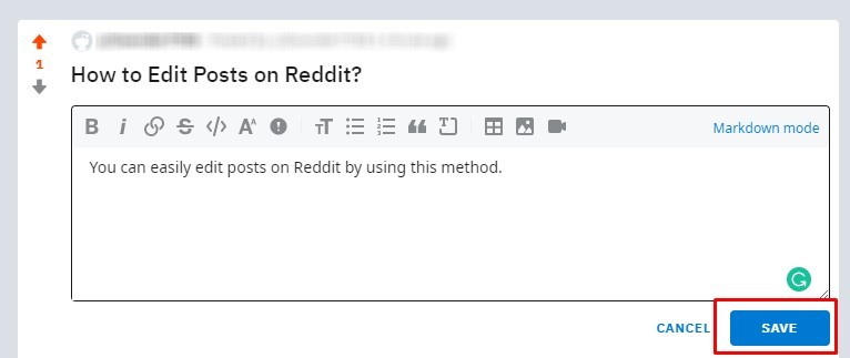 How to Edit Reddit Post