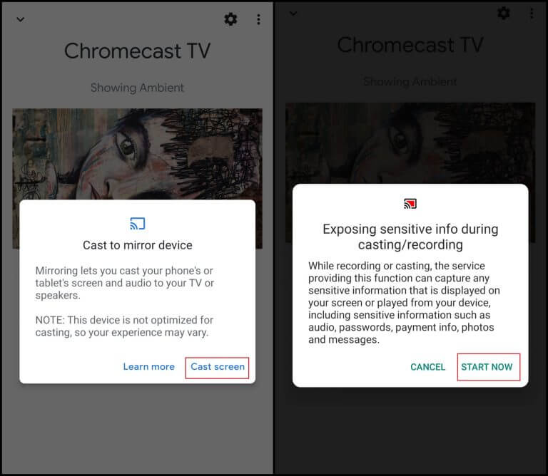 Cast Android to Chromecast