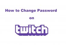 Change password on Twitch