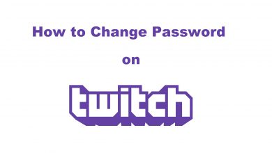 Change password on Twitch