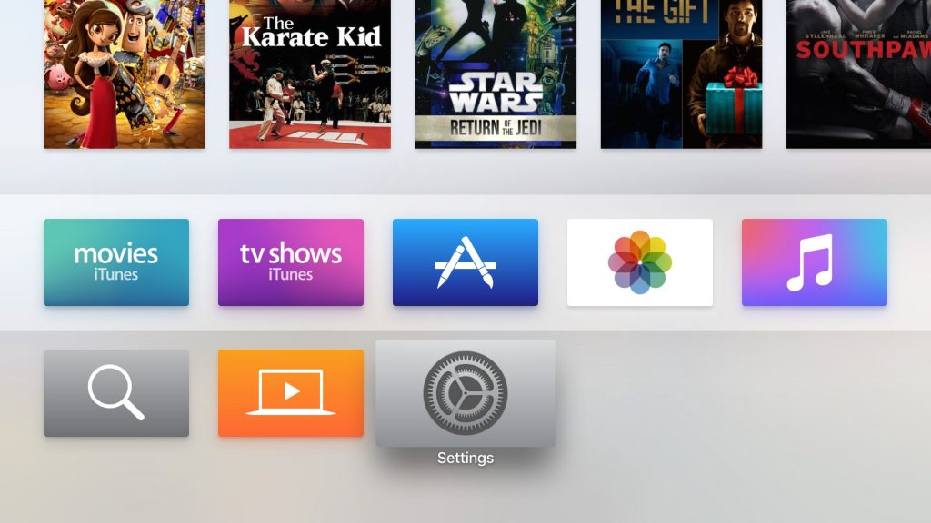 Open Apple TV Settings