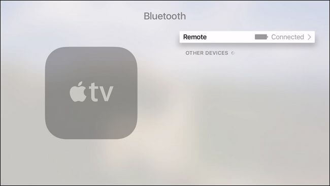 Check Apple TV Remote Battery level