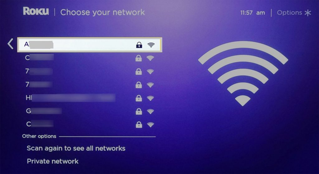 Choose your WiFi network