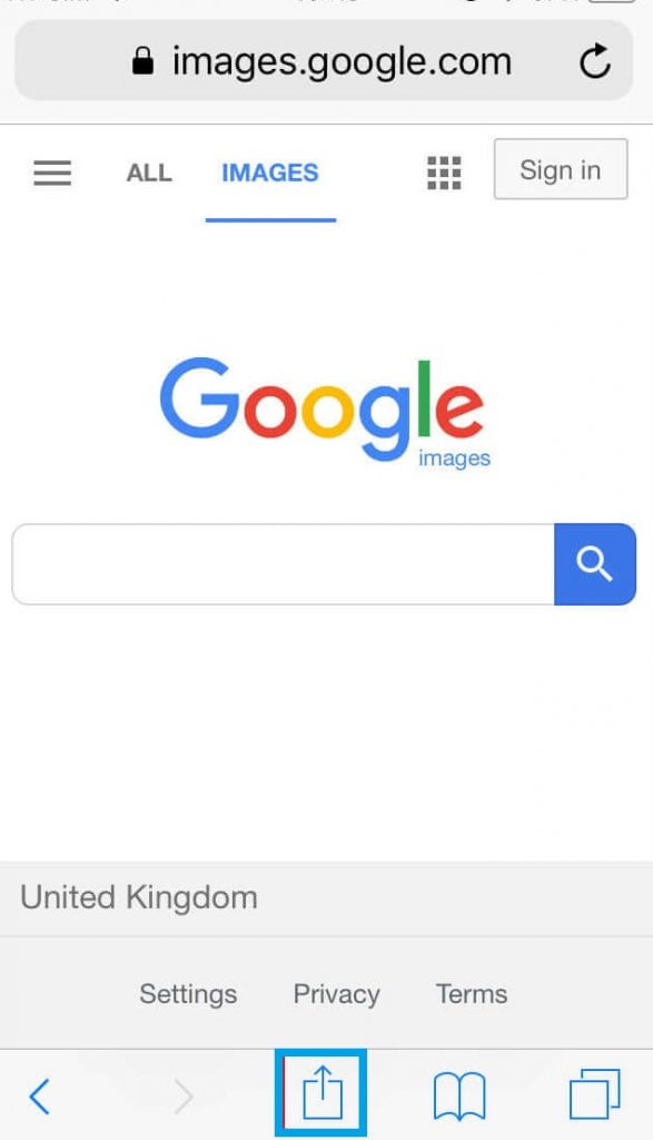 Click on Share icon-How to Reverse Image Search on iPhone
