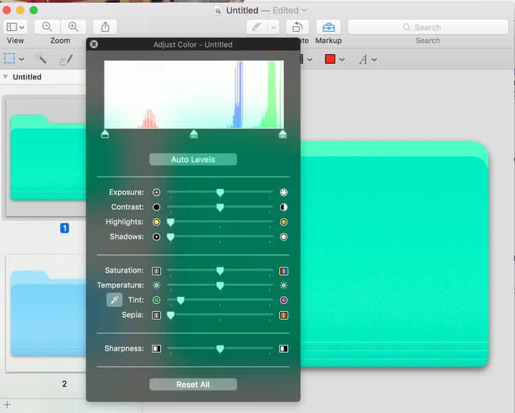 Drag the Slider of Tint-How to Change Folder Color on Mac