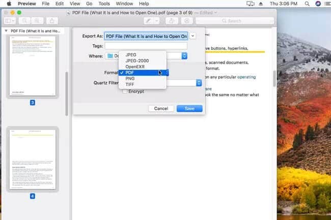 Edit a PDF on Mac