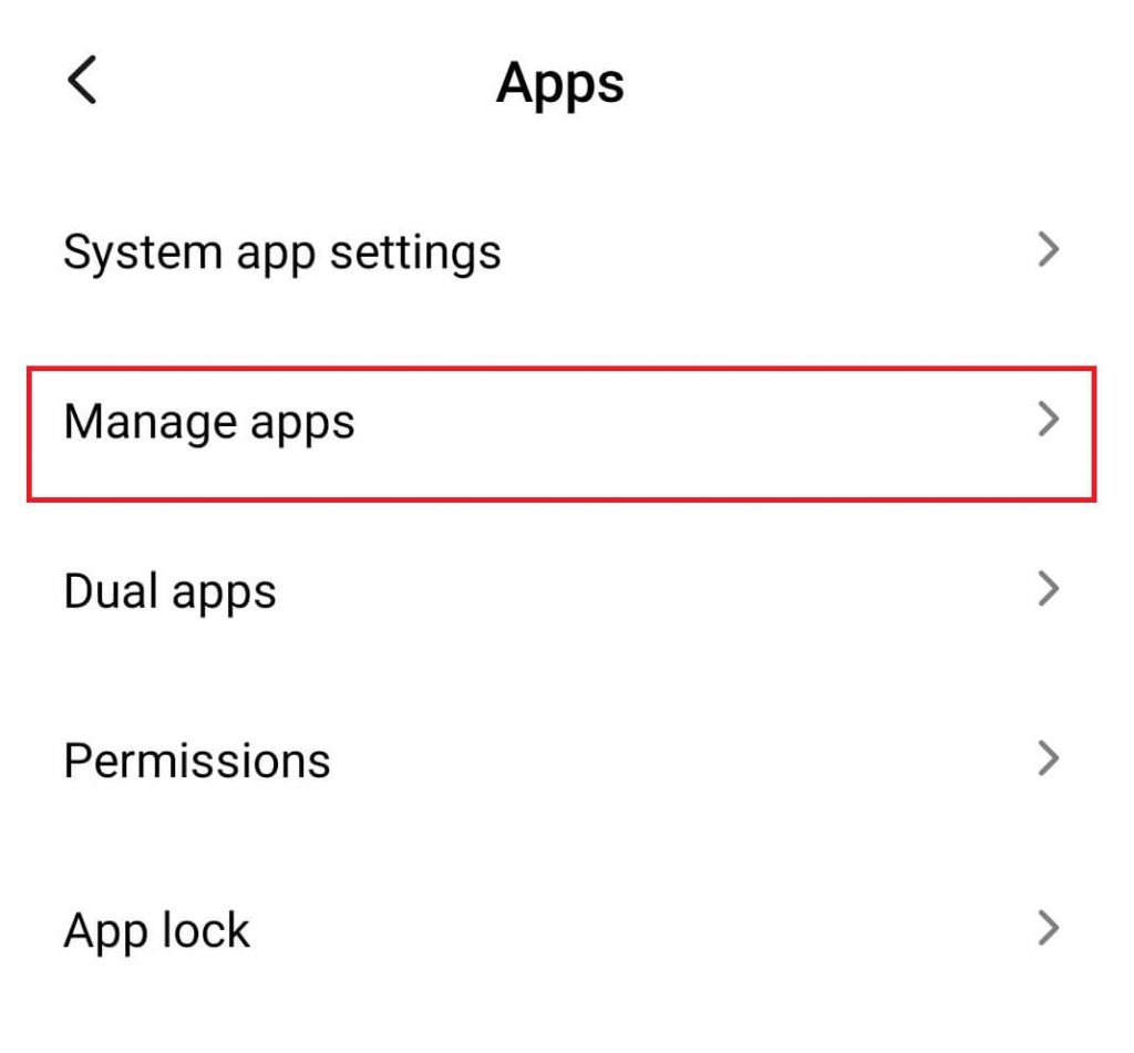 Manage Apps