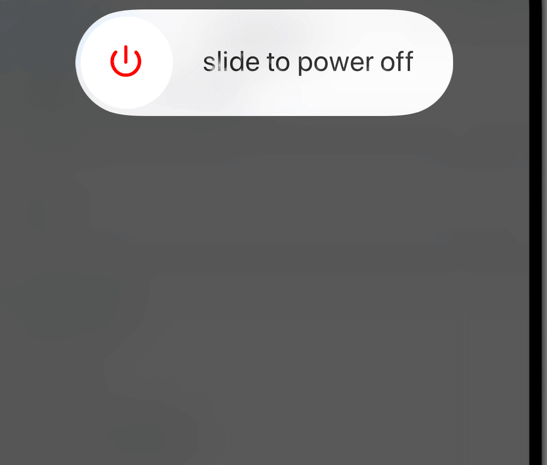 Slide to power off