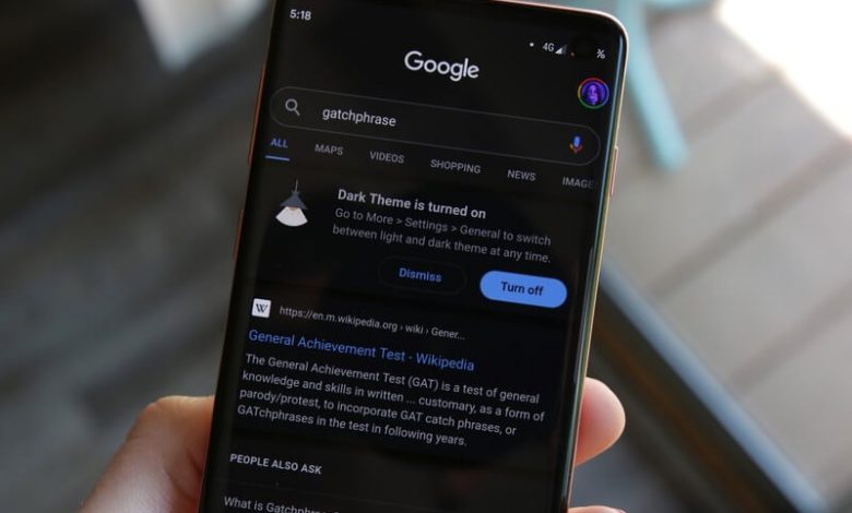Google Discover Dark Mode