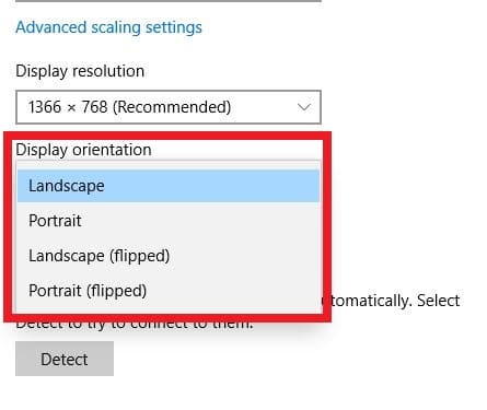 How to Rotate the screen on Windows