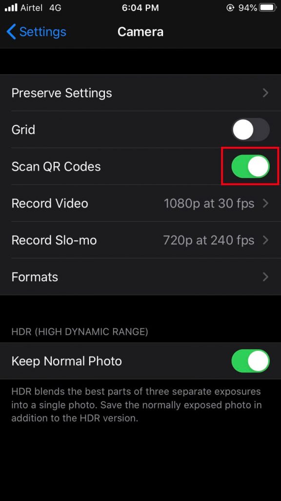 Configure iPhone to Read QR Code