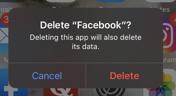 facebook app uninstall