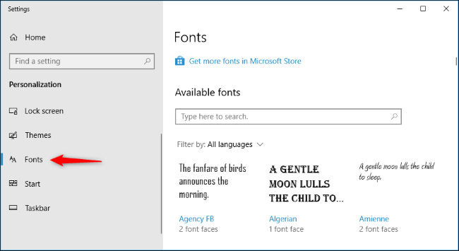 Install Fonts on Windows 10