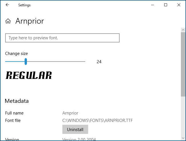 Install Fonts on Windows 10