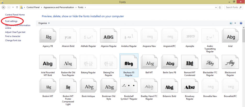 Install Fonts on Windows 10
