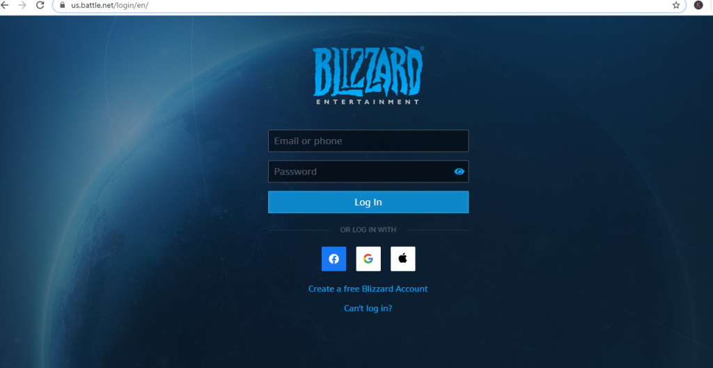 Login to Battle Net Account-How to Cancel WoW Subscription