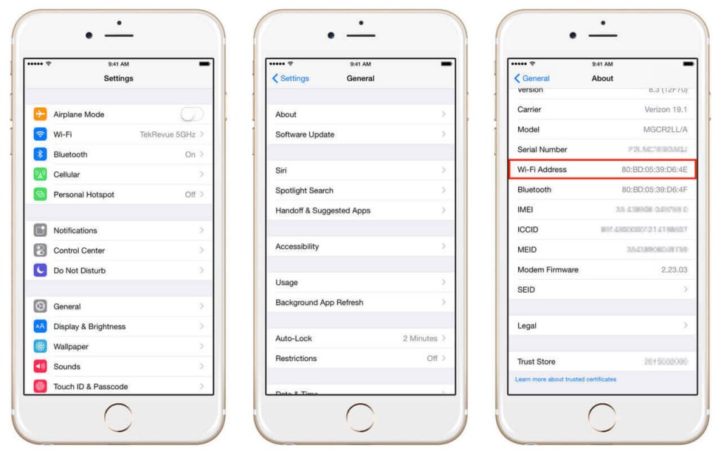 MAC Address on iPhone